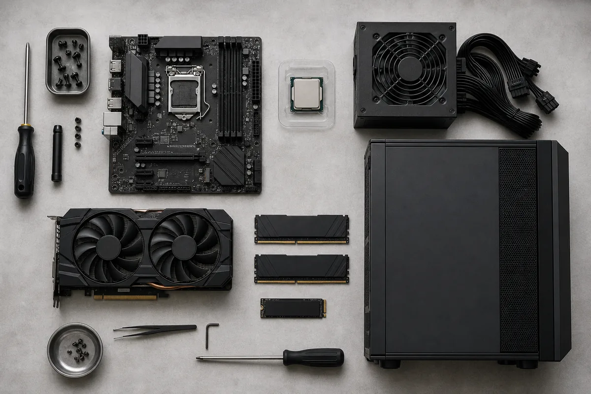 PC Hardware Components Close Up