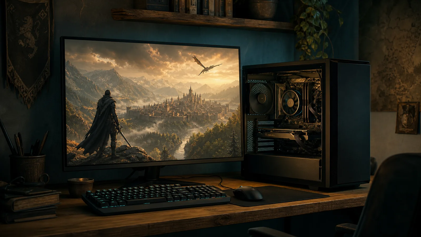 PC económica ejecutando un RPG de fantasía exigente